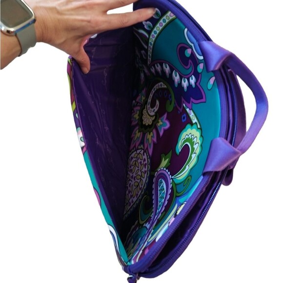 Vera Bradley Neoprene Paisley Floral Heather Laptop Bag - Picture 5 of 5